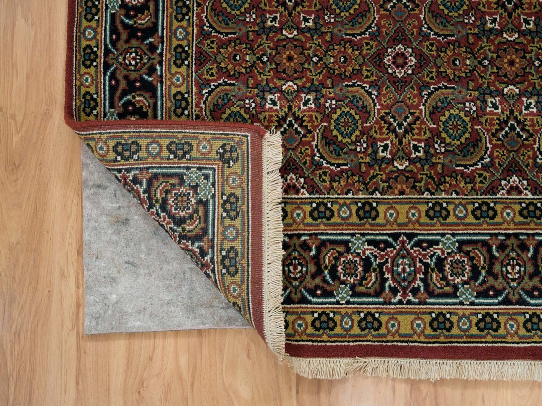 4'2" x 6'0" New Hand Knotted Red Wool Rectangle Oriental Rug - MOA10265119