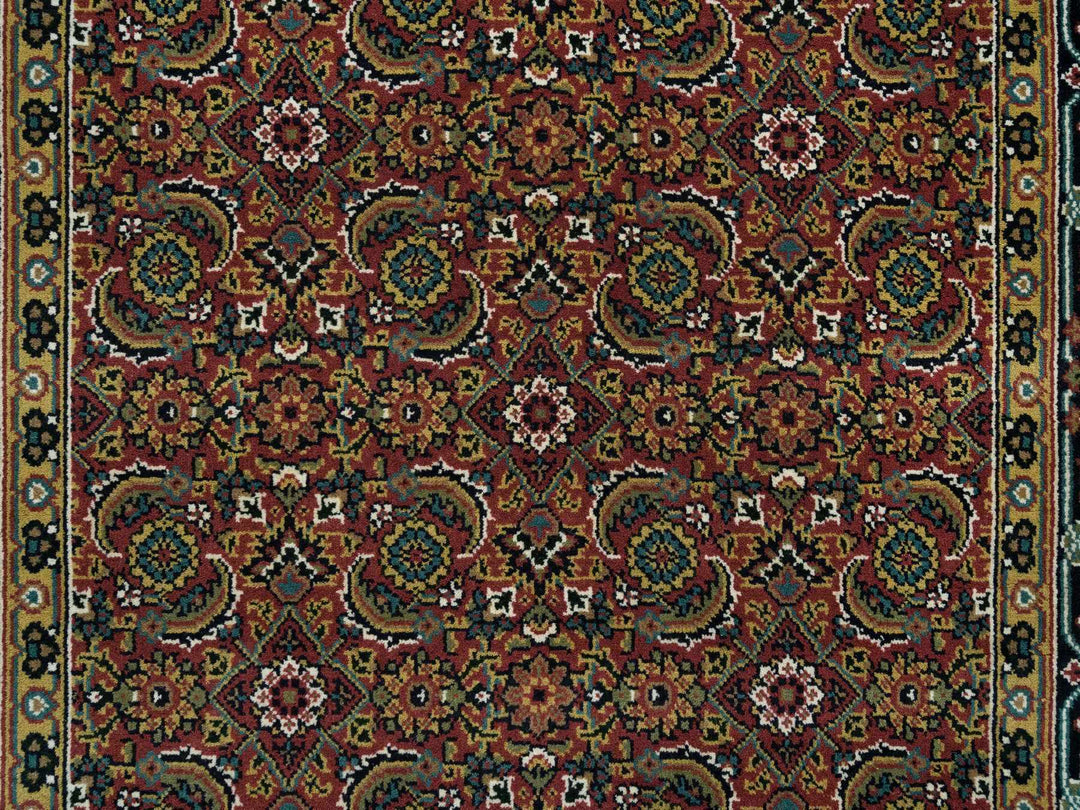 4'2" x 6'0" New Hand Knotted Red Wool Rectangle Oriental Rug - MOA10265119