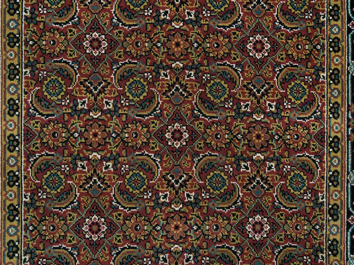 4'2" x 6'0" New Hand Knotted Red Wool Rectangle Oriental Rug - MOA10265119