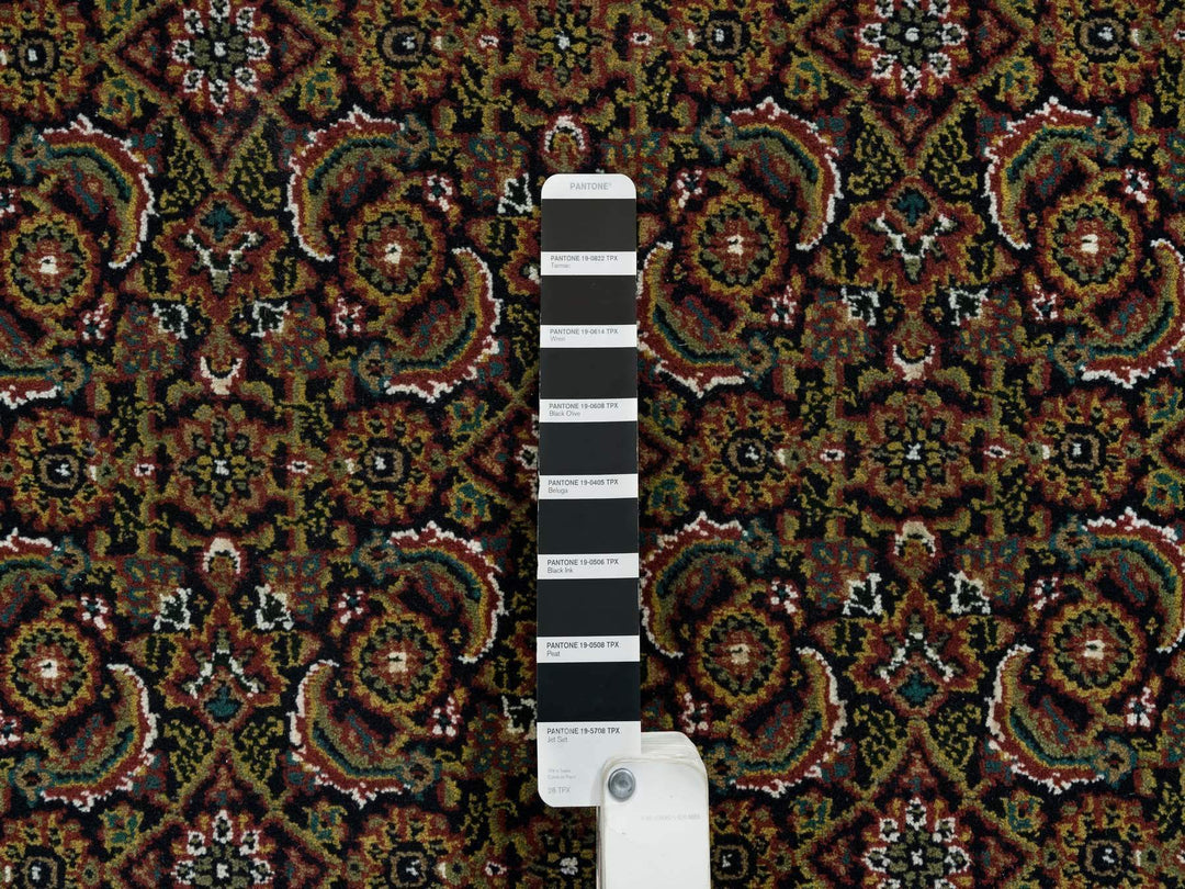 4'0" x 6'5" New Hand Knotted Black Wool Rectangle Oriental Rug - MOA10265120