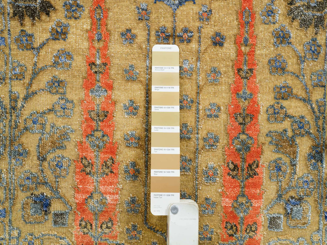 2'1" x 3'1" New Hand Knotted Brown Wool & Silk Rectangle Oriental Rug - MOA10265133