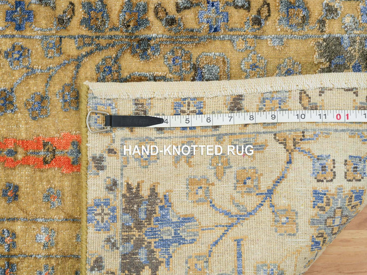 2'1" x 3'1" New Hand Knotted Brown Wool & Silk Rectangle Oriental Rug - MOA10265133