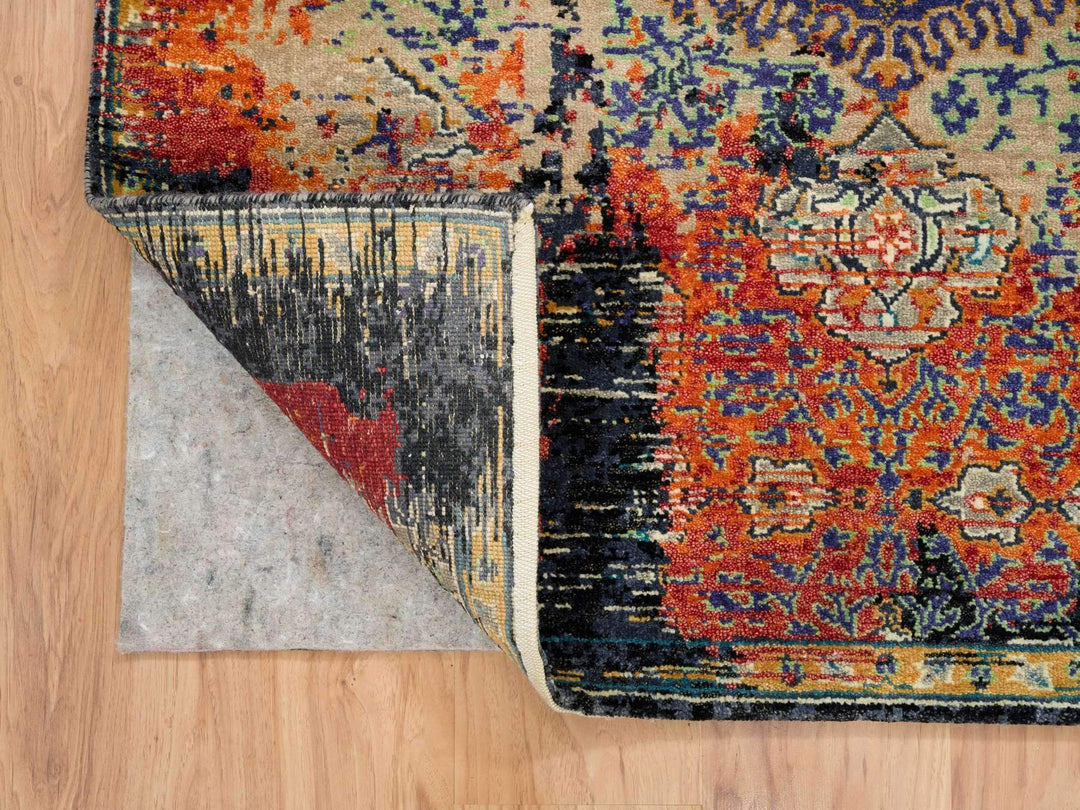 4'3" x 6'1" New Hand Knotted Red Wool Rectangle Oriental Rug - MOA10265145