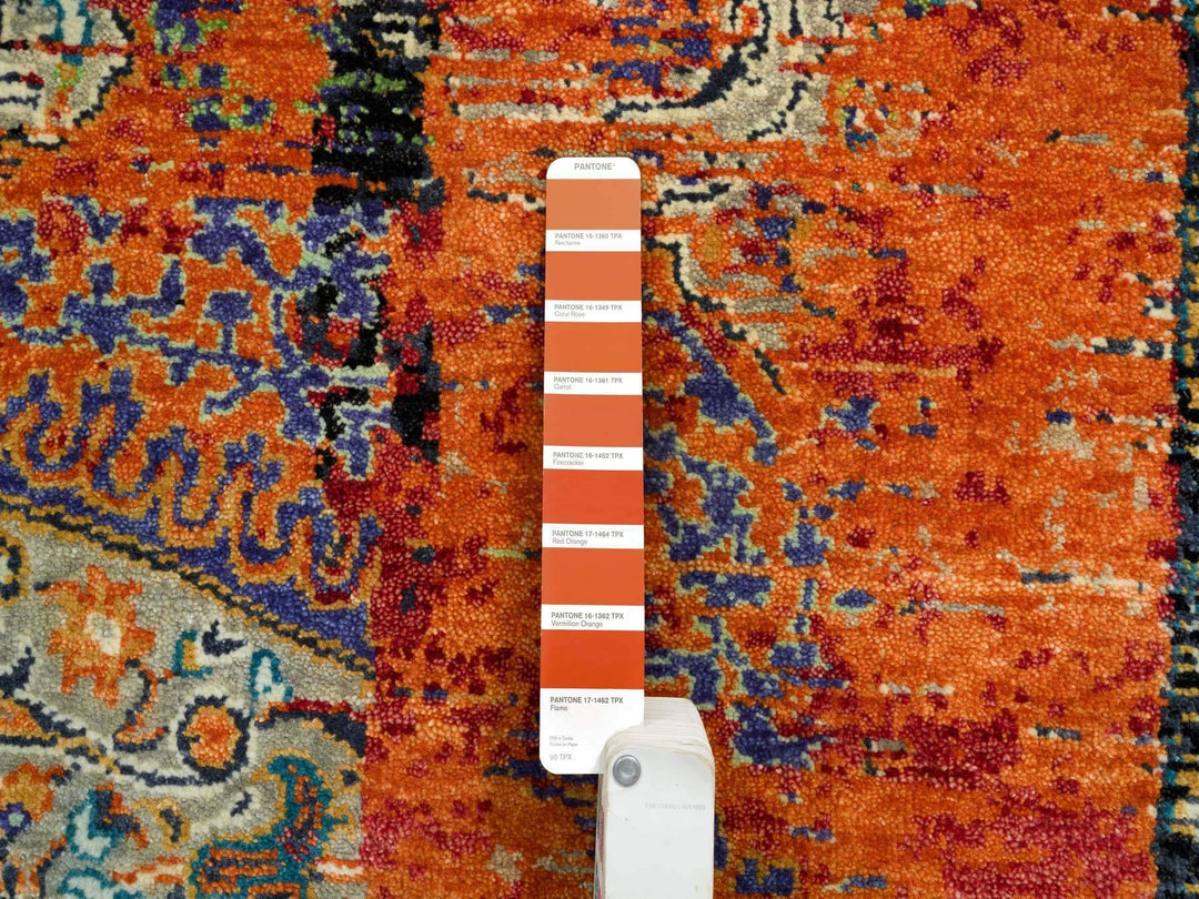 4'3" x 6'1" New Hand Knotted Red Wool Rectangle Oriental Rug - MOA10265145