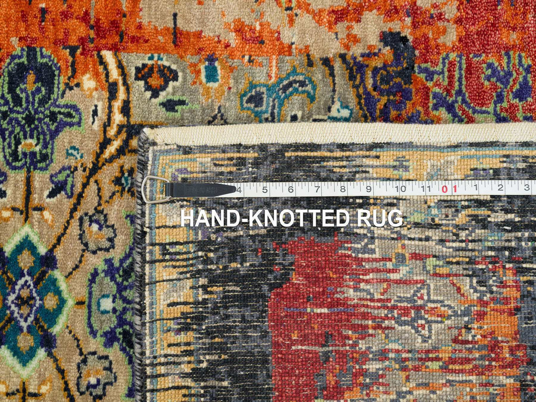 4'3" x 6'1" New Hand Knotted Red Wool Rectangle Oriental Rug - MOA10265145