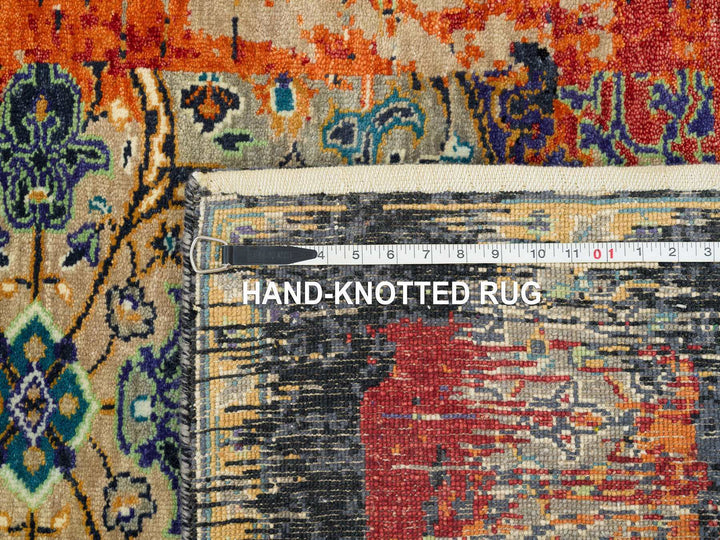 4'3" x 6'1" New Hand Knotted Red Wool Rectangle Oriental Rug - MOA10265145