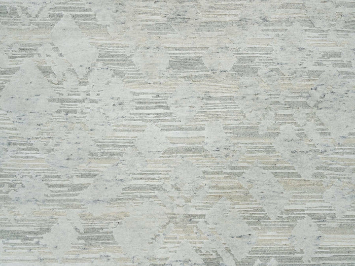6'1" x 6'2" New Hand Knotted Grey Wool Square Oriental Rug - MOA10265156