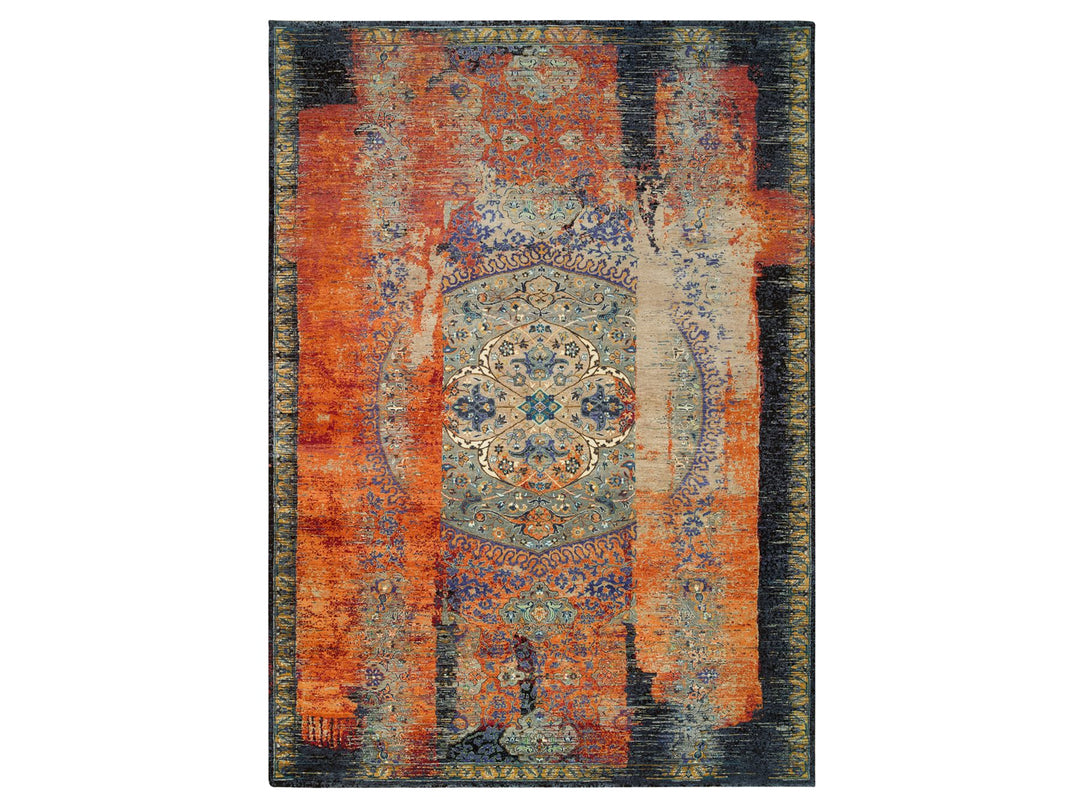 10'2" x 14'3" New Hand Knotted Red Wool Rectangle Oriental Rug - MOA10265177
