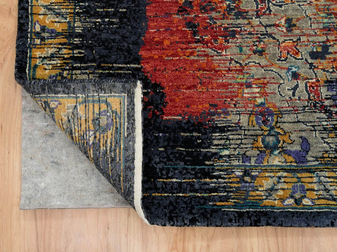 10'2" x 14'3" New Hand Knotted Orange Wool Rectangle Oriental Rug - MOA10265177