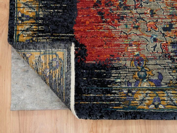 10'2" x 14'3" New Hand Knotted Orange Wool Rectangle Oriental Rug - MOA10265177