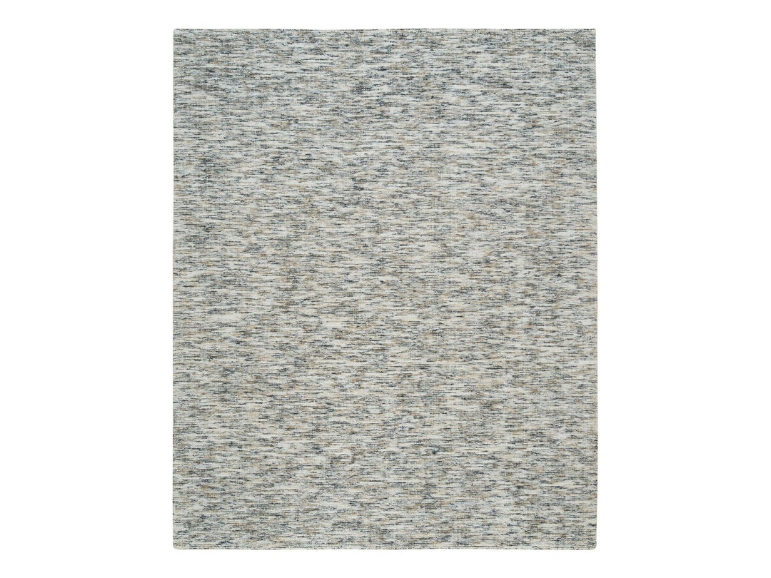 8'2" x 10'0" New Hand Loomed Beige Wool Rectangle Oriental Rug - MOA10265234