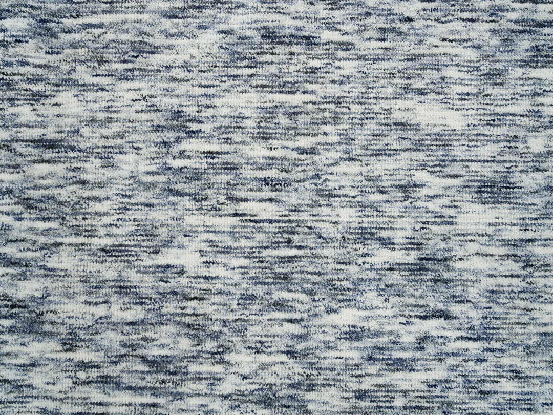 6'1" x 9'1" New Hand Loomed Blue Wool Rectangle Oriental Rug - MOA10265250