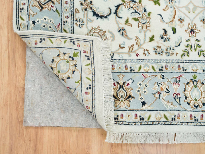 5'0" x 8'0" New Hand Knotted Ivory Wool Rectangle Oriental Rug - MOA10265302
