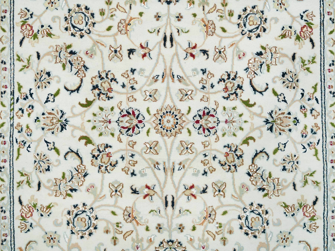 5'0" x 8'0" New Hand Knotted Ivory Wool Rectangle Oriental Rug - MOA10265302