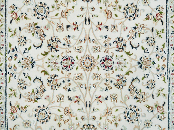 5'0" x 8'0" New Hand Knotted Ivory Wool Rectangle Oriental Rug - MOA10265302