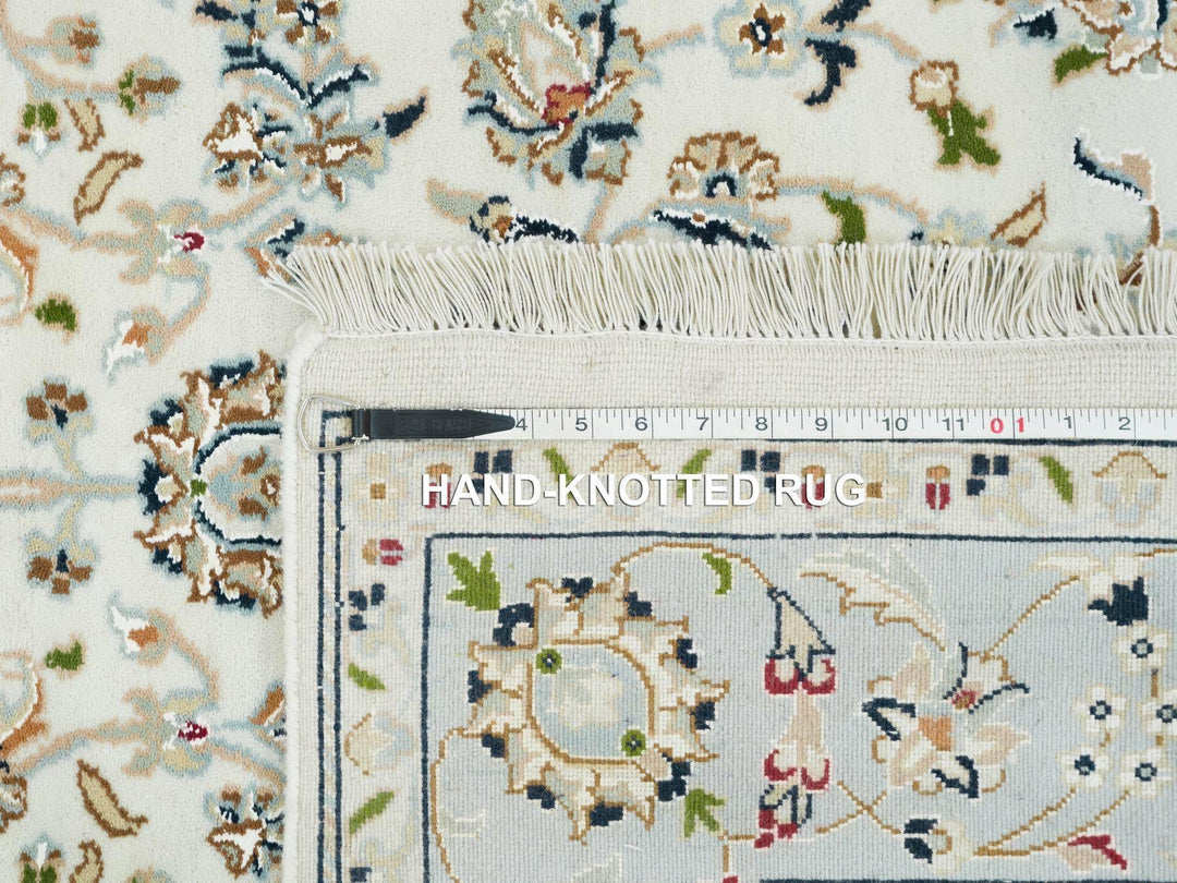 5'0" x 8'0" New Hand Knotted Ivory Wool Rectangle Oriental Rug - MOA10265302