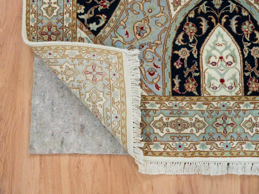 4'0" x 6'1" New Hand Knotted Ivory Wool Rectangle Oriental Rug - MOA10265308