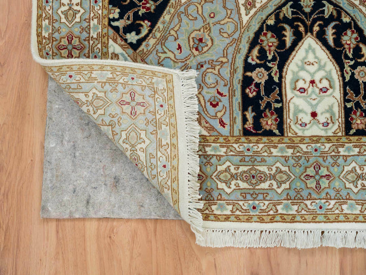 4'0" x 6'1" New Hand Knotted Ivory Wool Rectangle Oriental Rug - MOA10265308