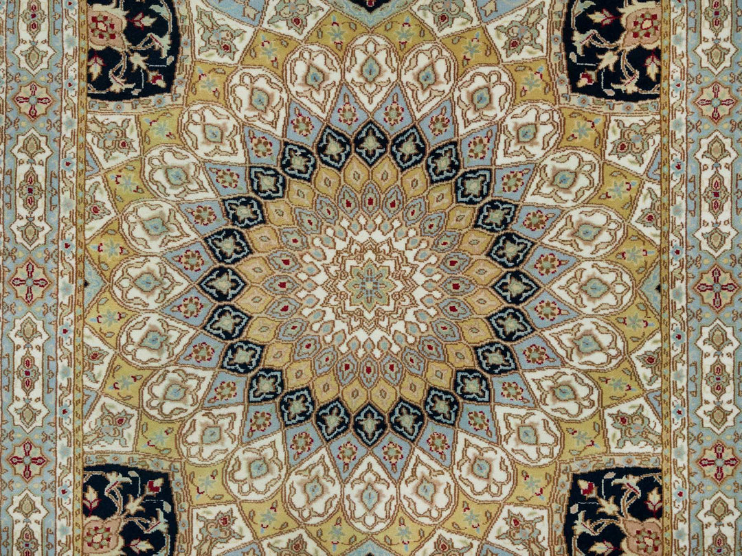4'0" x 6'1" New Hand Knotted Ivory Wool Rectangle Oriental Rug - MOA10265308