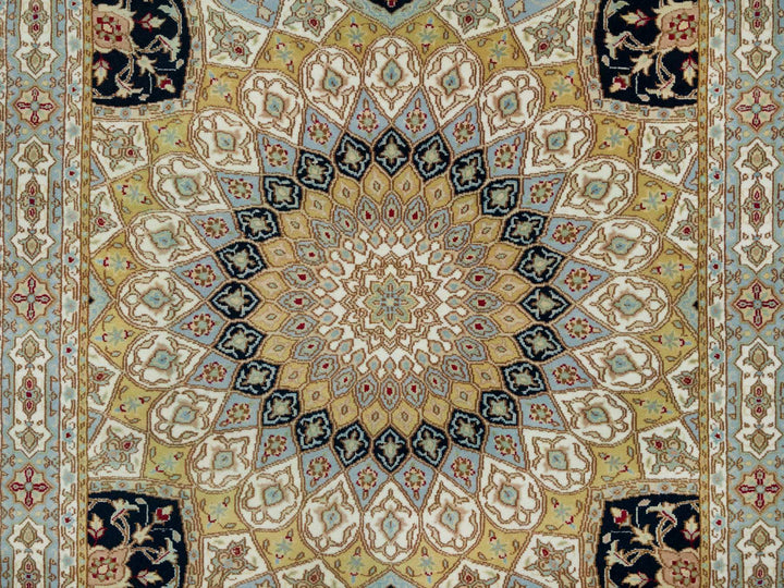 4'0" x 6'1" New Hand Knotted Ivory Wool Rectangle Oriental Rug - MOA10265308