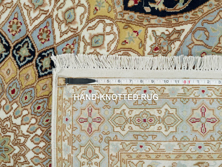 4'0" x 6'1" New Hand Knotted Ivory Wool Rectangle Oriental Rug - MOA10265308