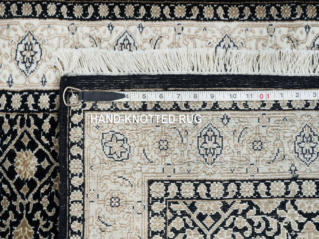 2'5" x 4'7" New Hand Knotted Black Wool Rectangle Oriental Rug - MOA10265310