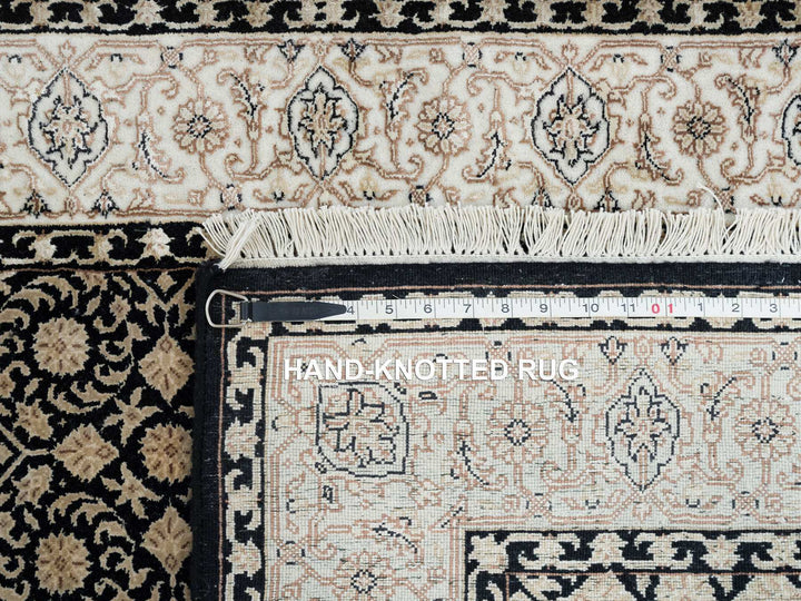 3'1" x 5'5" New Hand Knotted Black Wool Rectangle Oriental Rug - MOA10265312