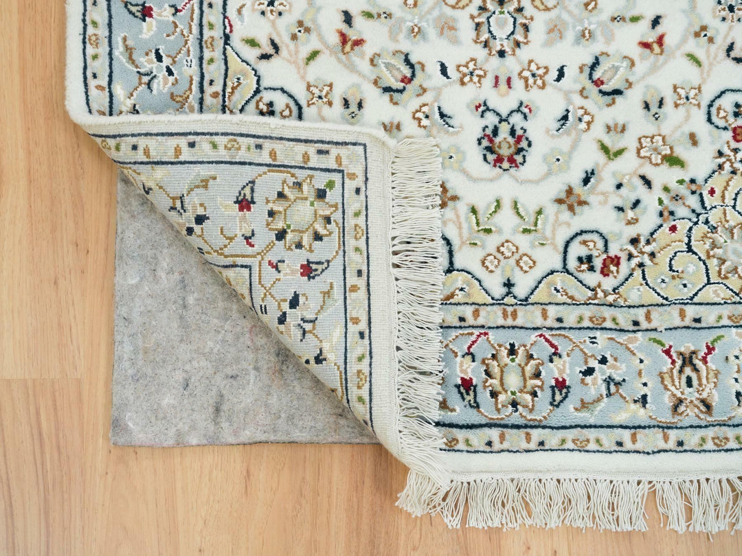 2'9" x 10'4" New Hand Knotted Ivory Wool Runner Oriental Rug - MOA10265315