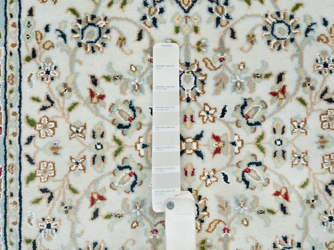 2'9" x 10'4" New Hand Knotted Ivory Wool Runner Oriental Rug - MOA10265315