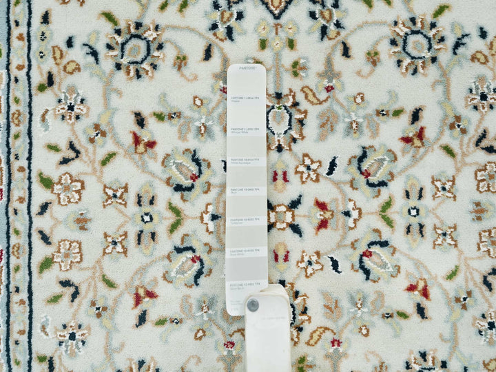2'9" x 10'4" New Hand Knotted Ivory Wool Runner Oriental Rug - MOA10265315