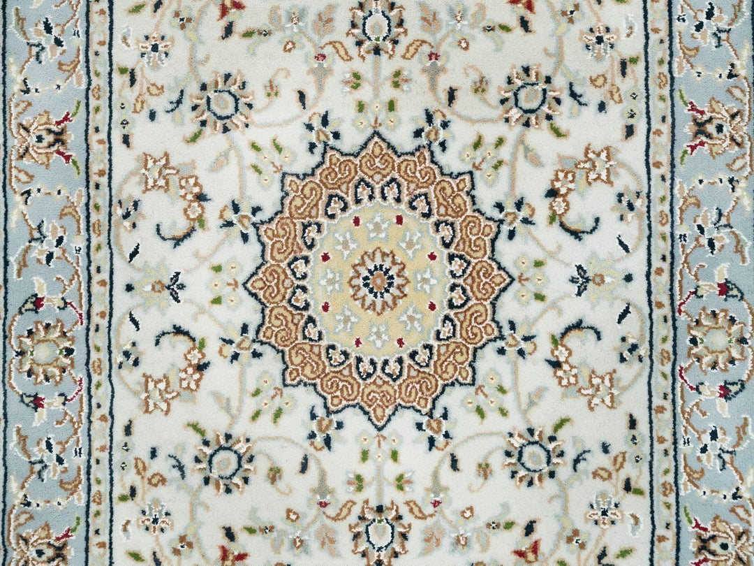 2'9" x 10'4" New Hand Knotted Ivory Wool Runner Oriental Rug - MOA10265315