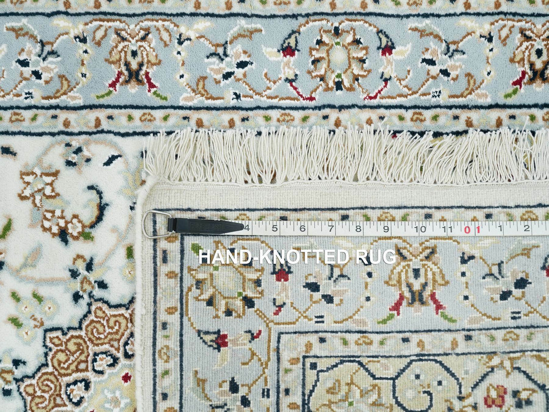 2'9" x 10'4" New Hand Knotted Ivory Wool Runner Oriental Rug - MOA10265315