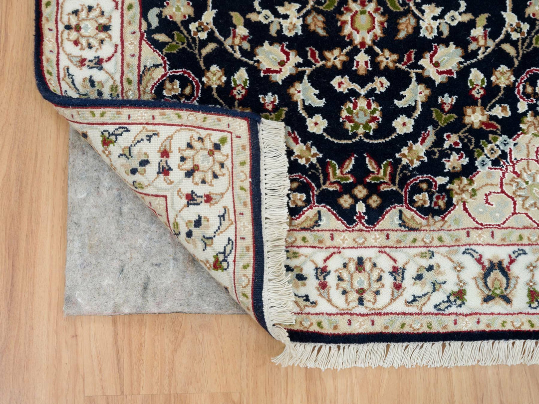 2'8" x 19'2" New Hand Knotted Blue Wool Runner Oriental Rug - MOA10265341