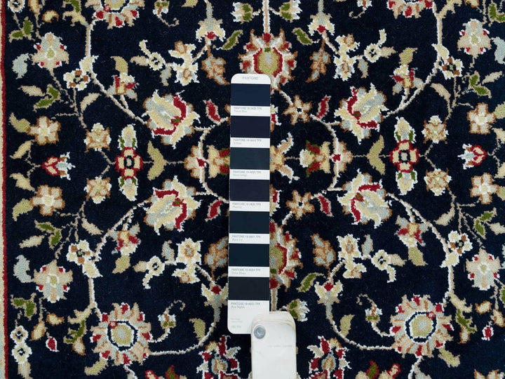 2'8" x 19'2" New Hand Knotted Blue Wool Runner Oriental Rug - MOA10265341