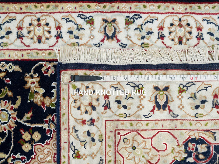 2'8" x 19'2" New Hand Knotted Blue Wool Runner Oriental Rug - MOA10265341