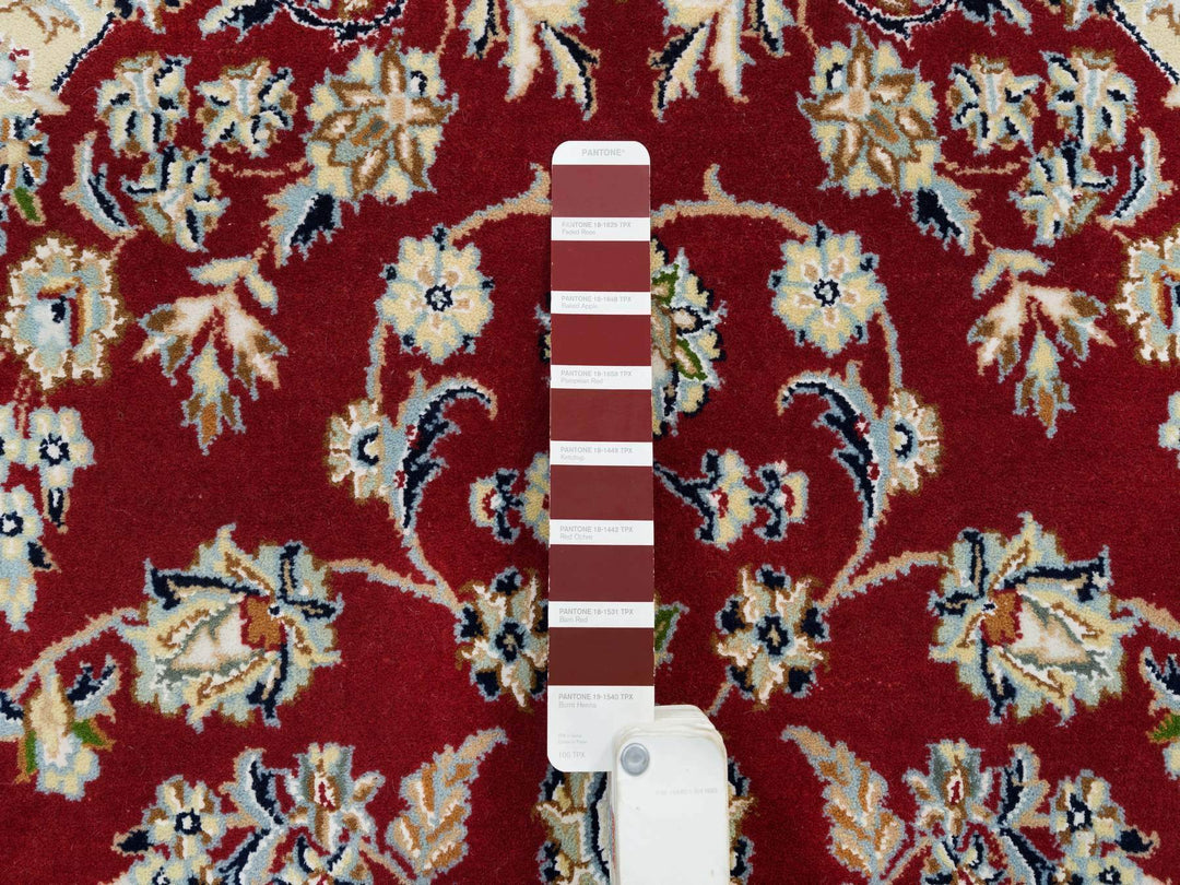 4'7" x 6'8" New Hand Knotted Red Wool Rectangle Oriental Rug - MOA10265346