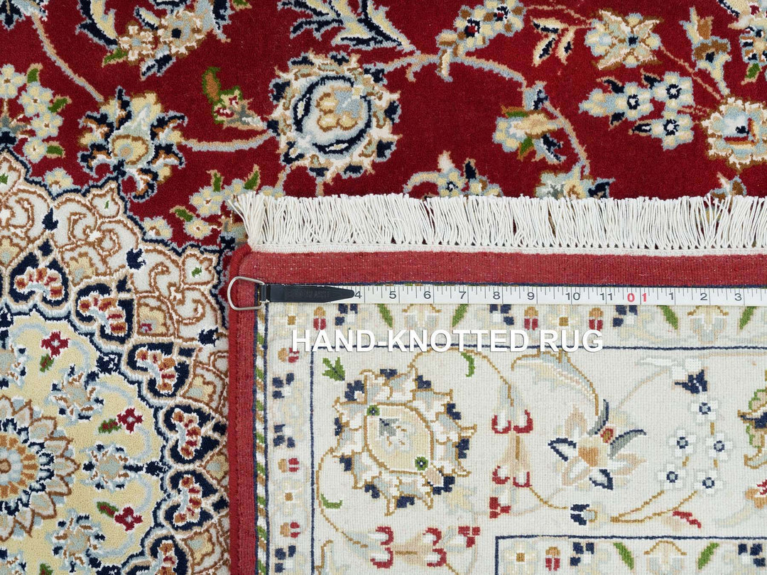 4'7" x 6'8" New Hand Knotted Red Wool Rectangle Oriental Rug - MOA10265346