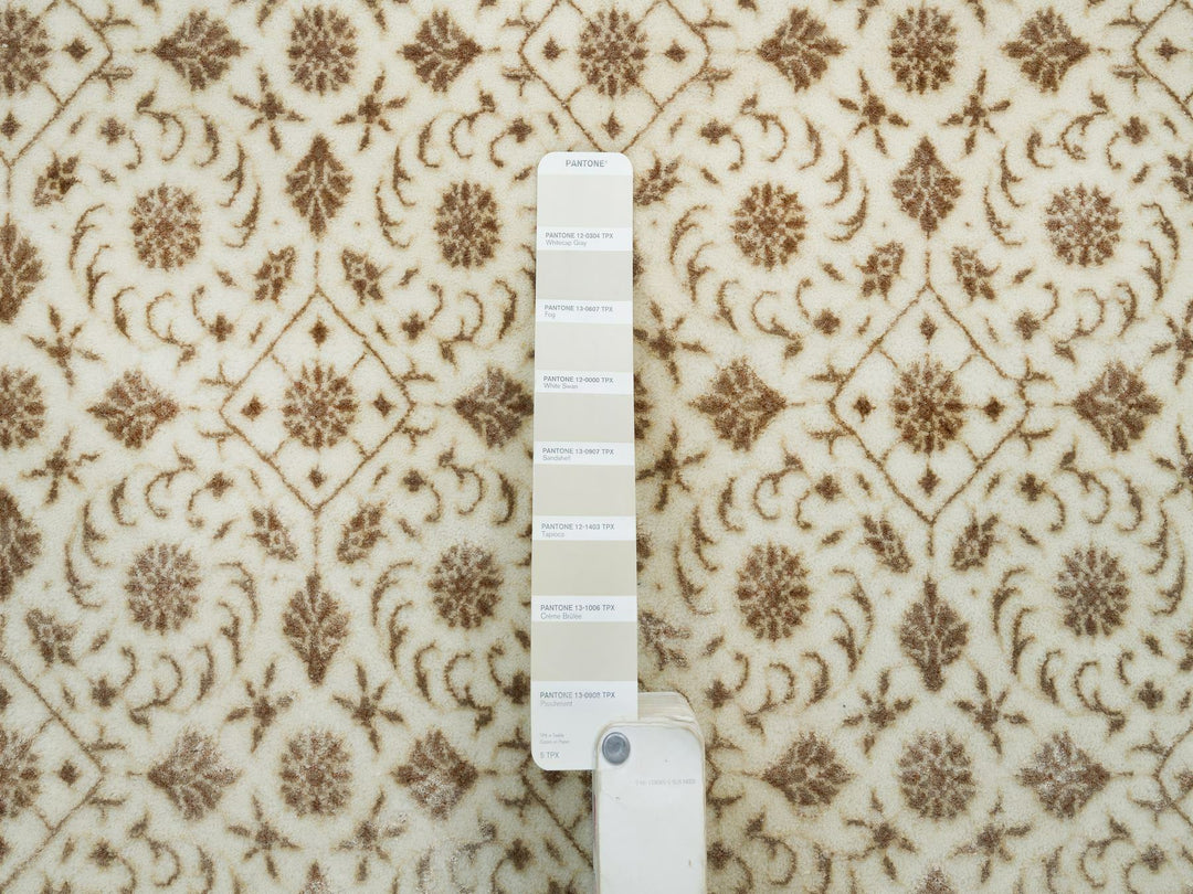 4'7" x 6'8" New Hand Knotted Ivory Wool Runner Oriental Rug - MOA10265347