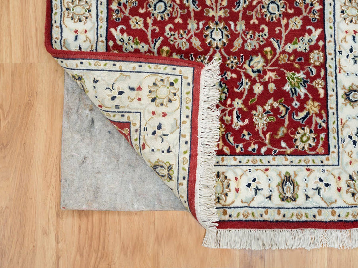 2'7" x 10'5" New Hand Knotted Red Wool Runner Oriental Rug - MOA10265369