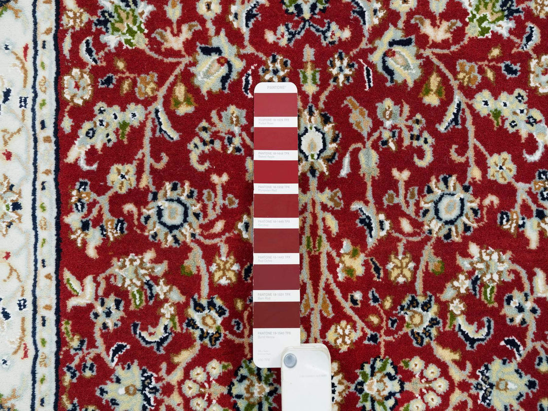 2'7" x 10'5" New Hand Knotted Red Wool Runner Oriental Rug - MOA10265369