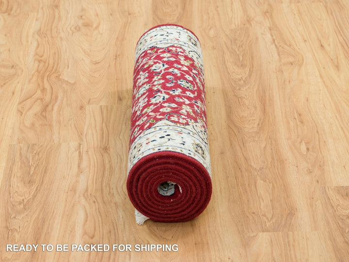 2'7" x 8'0" New Hand Knotted Red Wool Runner Oriental Rug - MOA10265371