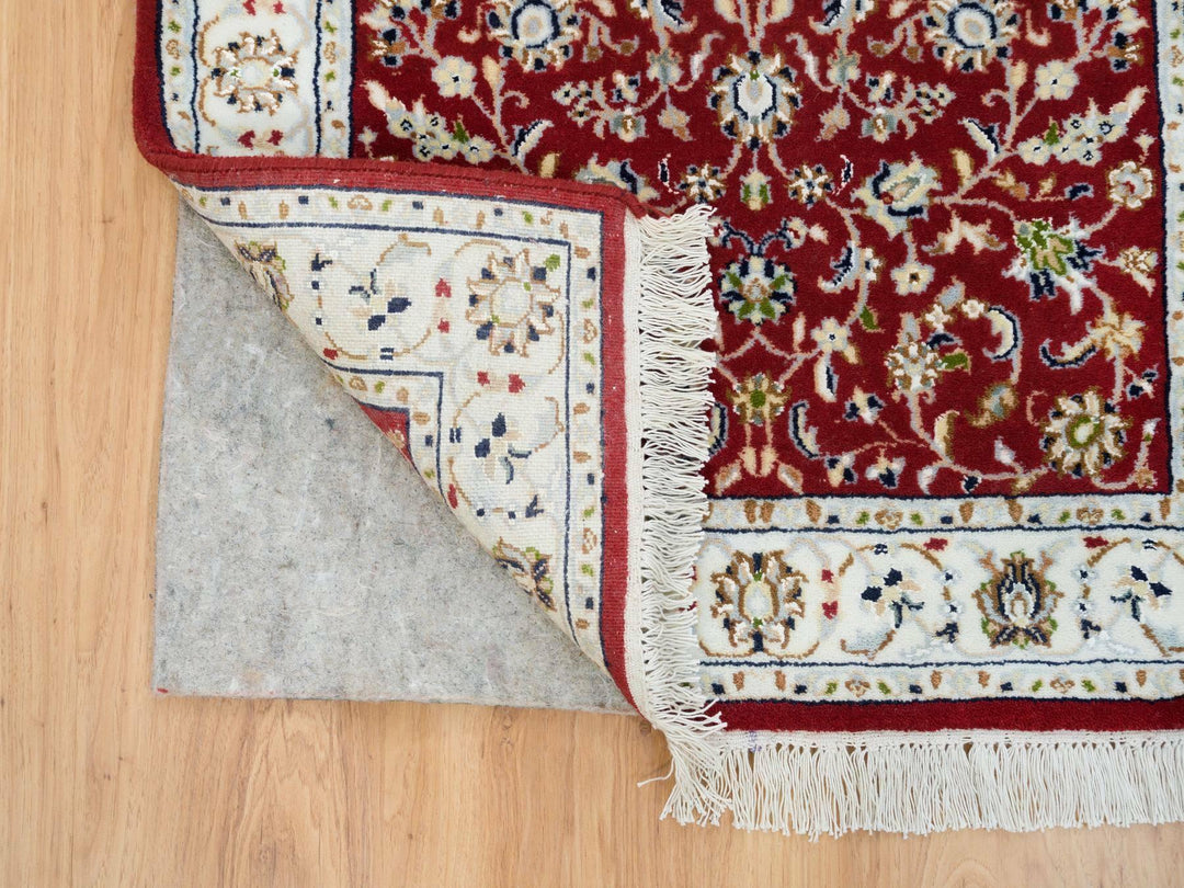 2'8" x 6'8" New Hand Knotted Red Wool Runner Oriental Rug - MOA10265379