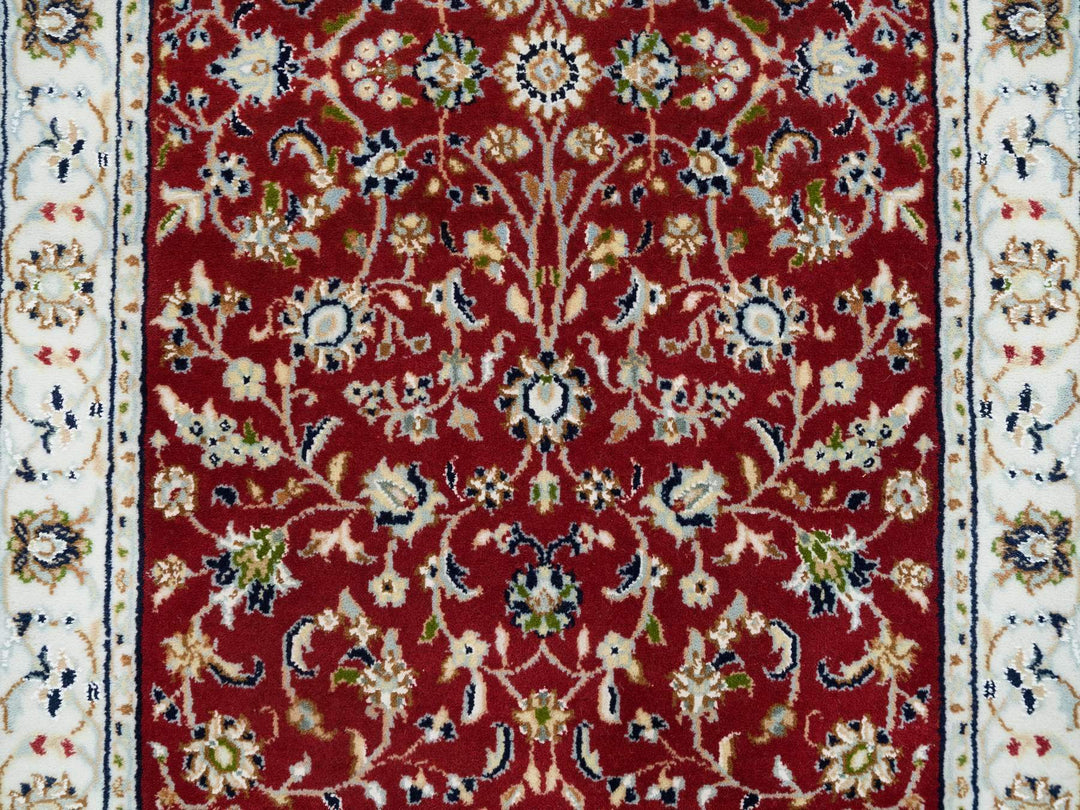2'8" x 6'8" New Hand Knotted Red Wool Runner Oriental Rug - MOA10265379
