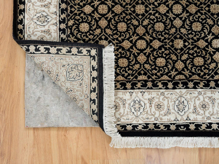 4'0" x 6'0" New Hand Knotted Black Wool Rectangle Oriental Rug - MOA10265393