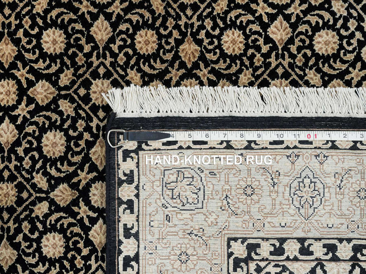 4'0" x 6'0" New Hand Knotted Black Wool Rectangle Oriental Rug - MOA10265393