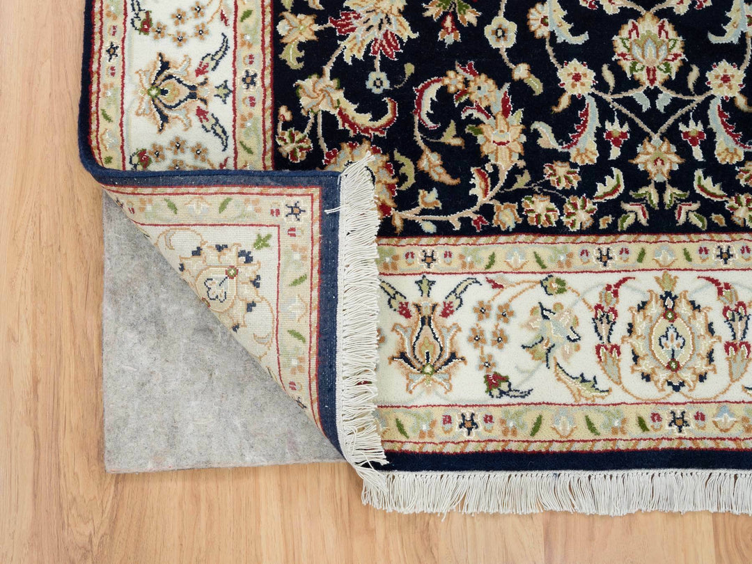 4'8" x 6'9" New Hand Knotted Blue Wool Rectangle Oriental Rug - MOA10265408
