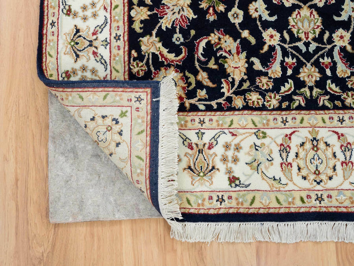 4'8" x 6'9" New Hand Knotted Blue Wool Rectangle Oriental Rug - MOA10265408