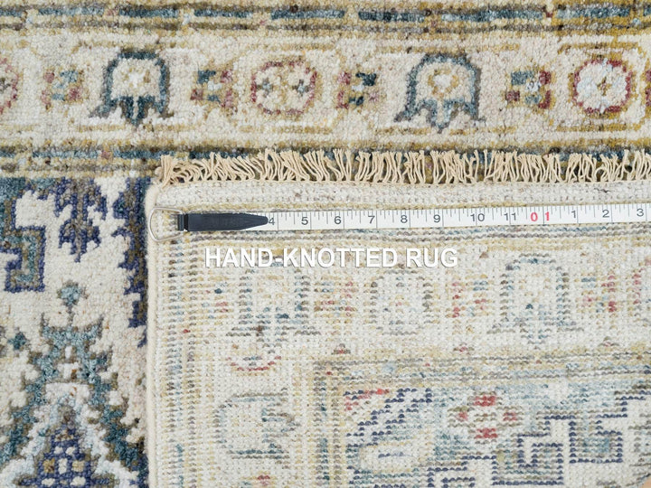 2'5" x 8'1" New Hand Knotted Ivory Wool Runner Oriental Rug - MOA10265446