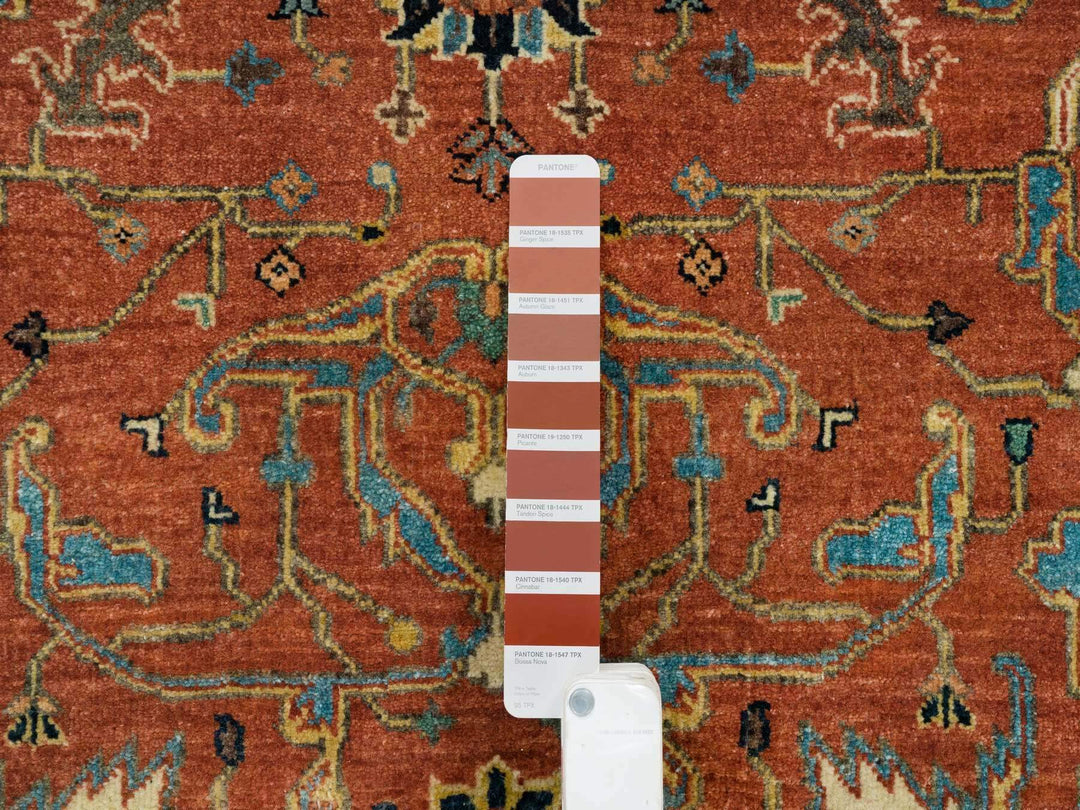 4'0" x 10'0" New Hand Knotted Red Wool Runner Oriental Rug - MOA10265462