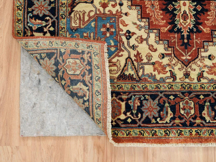 4'0" x 10'1" New Hand Knotted Red Wool Runner Oriental Rug - MOA10265463